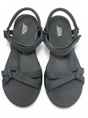 Skechers Sport On the Go Black Charcoal Goga Max Comfort Sandals Women Size 7